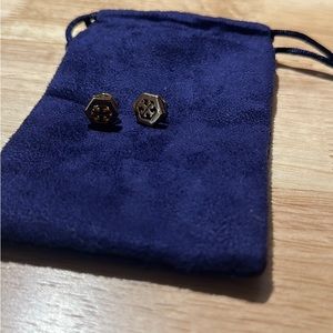 Tory Burch Hex Logo Stud Earring